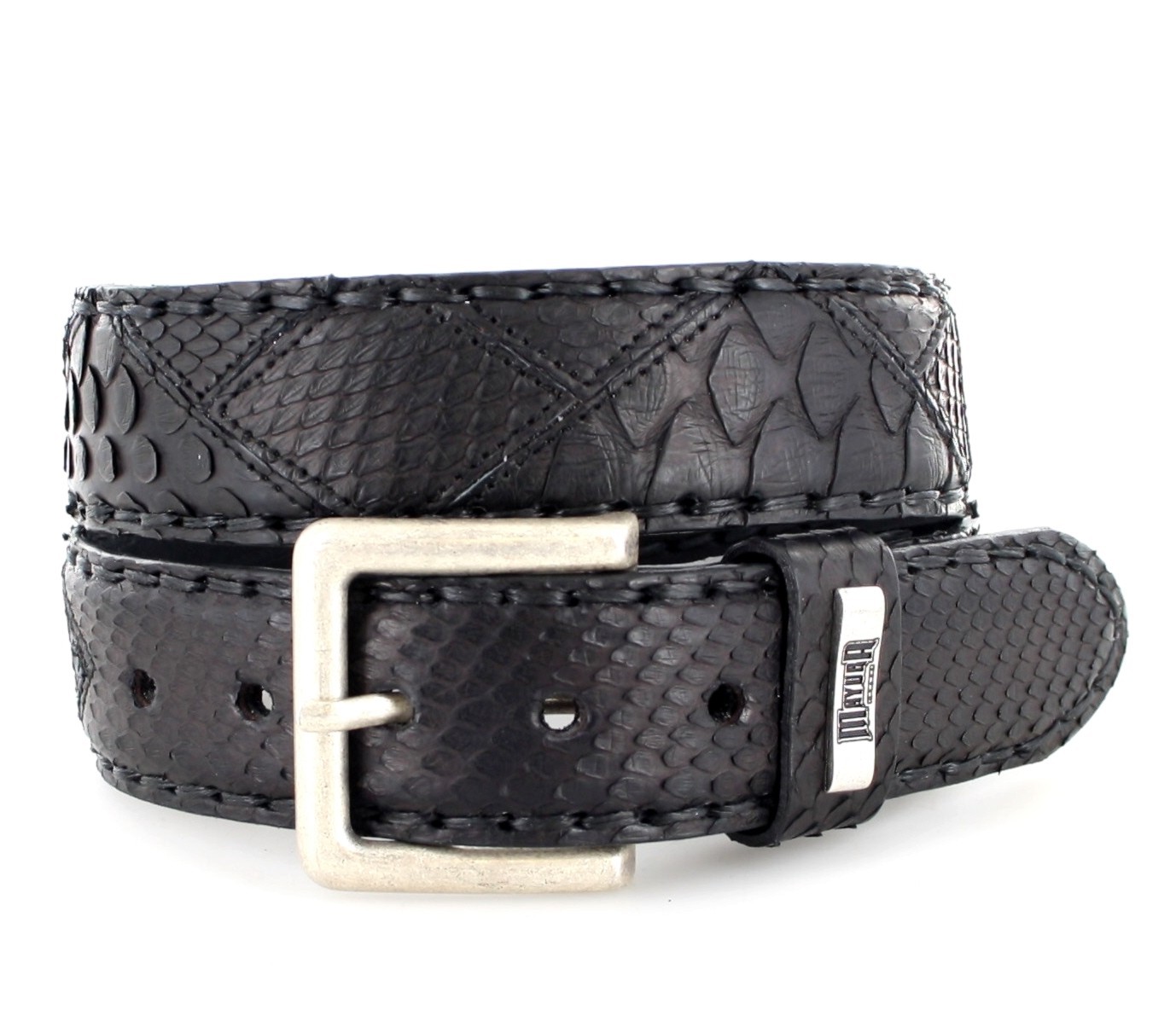 Mayura 1020 Python Belt Black